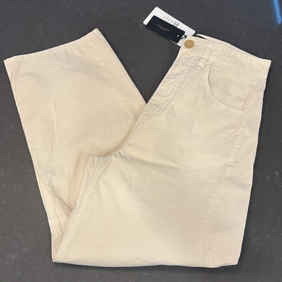 rag & bone Charlie Pant in color Ivory - Picture 8 of 13